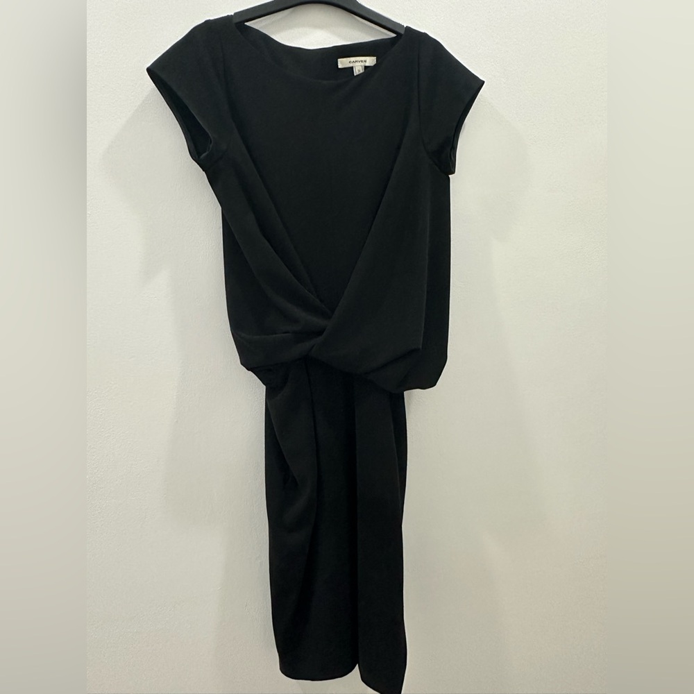 Carven Elegant Asymmetrical Black Dress
